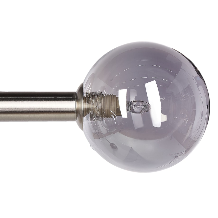 Lampa wisząca 10-punktowa metalowa srebrna RAMIS