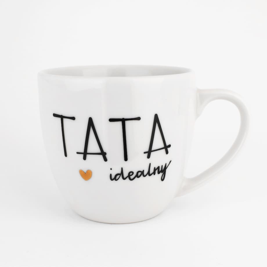 Kubek 300 ml - Tata idealny ZŁOTE SERCE