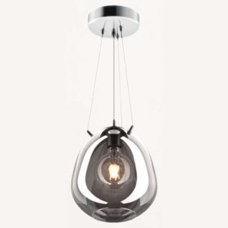 LAMPA wisząca MOON P19066B-D25 Zumaline szklana OPRAWA skandynawski ZWIS hygge loftowy chrom lustrzany