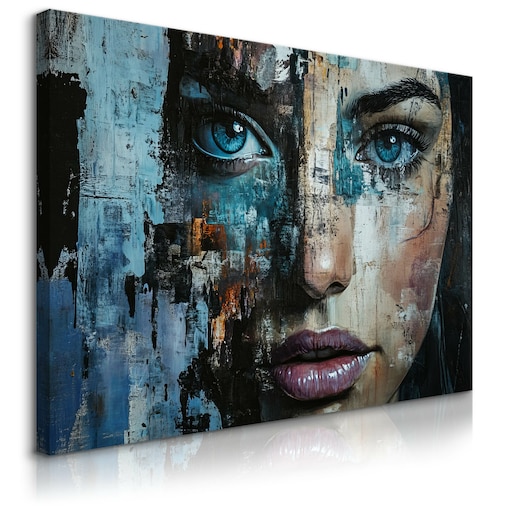 OBRAZ DO SALONU SYPIALNI ABSTRAKCYJNY PORTRET KOBIETY MURAL 120x80cm