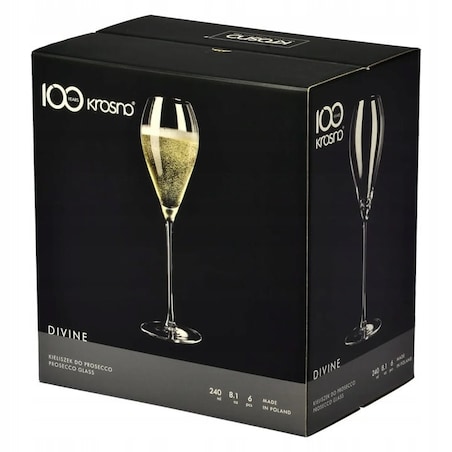 Kieliszki do Prosecco DIVINE KROSNO wina musującego szampana prosecco 6szt