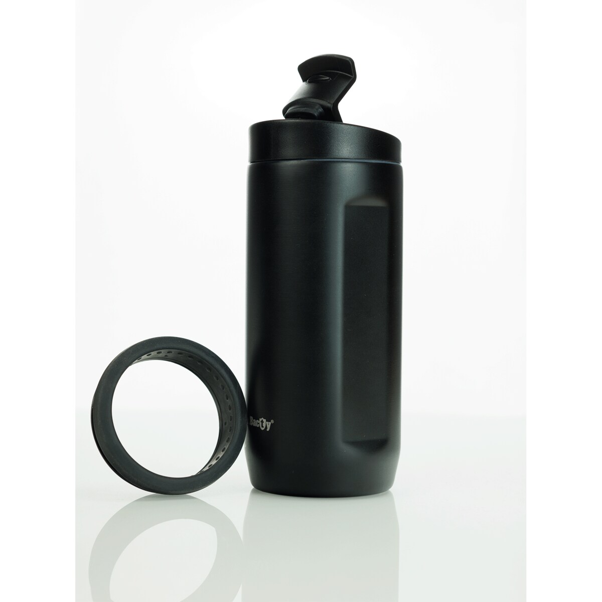 Kubek termiczny 2w1 Dr.Bacty Notus Buldog francuski - czarny