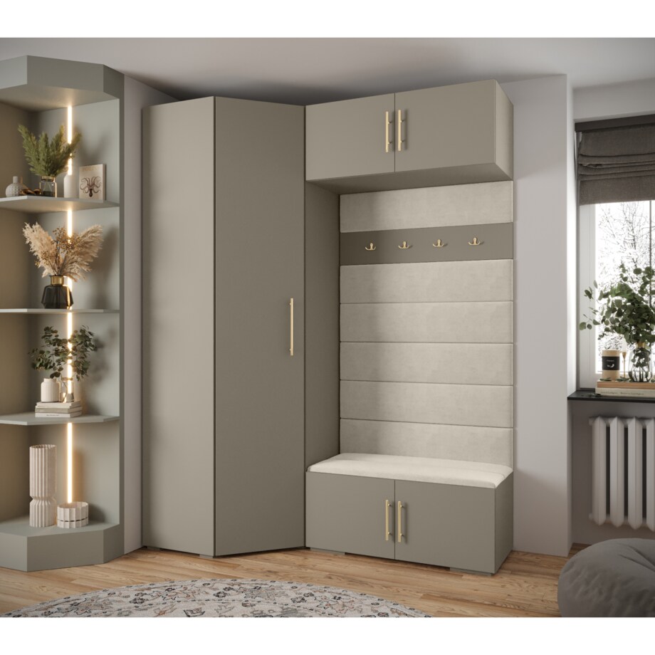 Garderoba do przedpokoju INOVA 3 Z21 kaszmir+złoty+manila02