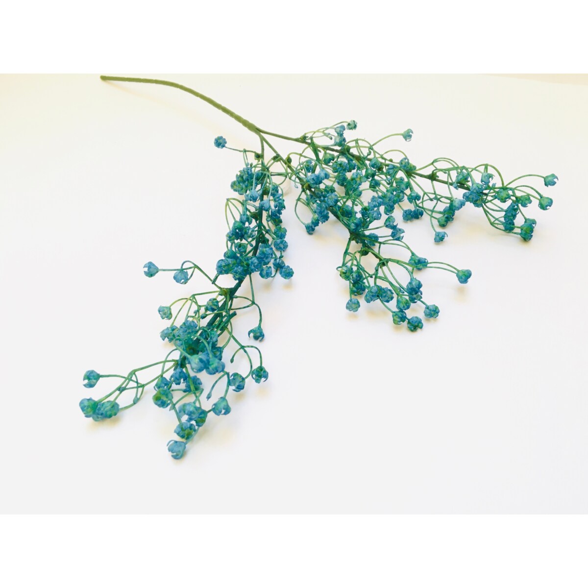 GAŁĄZKA DODATEK do stroika bukietu drobna gipsówka sztuczna niebieska pik