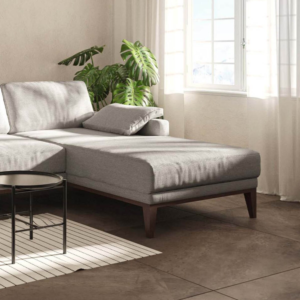 Sofa narożna Musso - jasnoszara