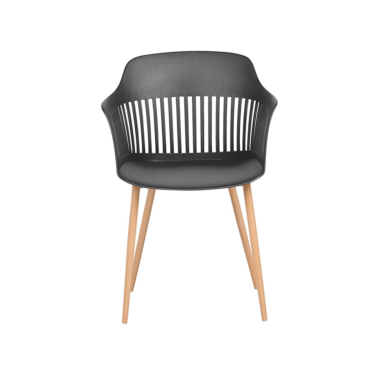 Zestaw 2 krzeseł do jadalni czarny BERECA