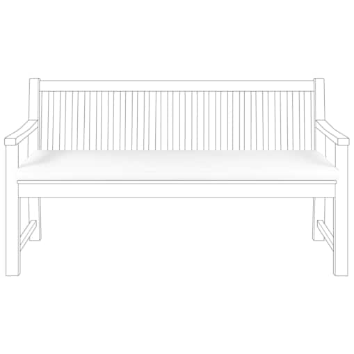 Poduszka na ławkę ogrodową VIVARA 152 x 54 cm Złamana biel