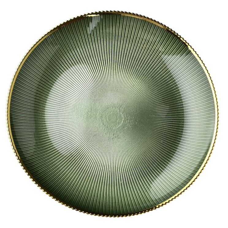 Talerz dekoracyjny szklany 31 cm GREENIE
