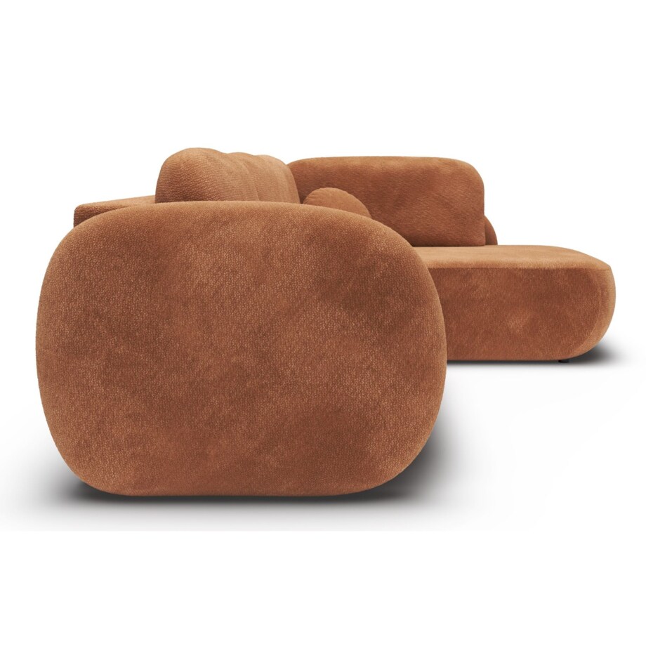 Nowoczesny Narożnik rozkładany OLIVIO II, prawy, pomarańczowy