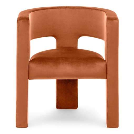 Fotel wypoczynkowy aksamitny miedziany Tiana