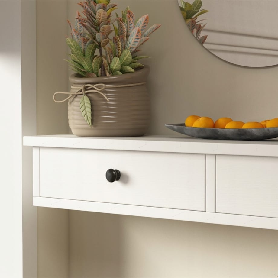 Półka wisząca biała nowoczesna loft sypialnia ścienna 64 cm