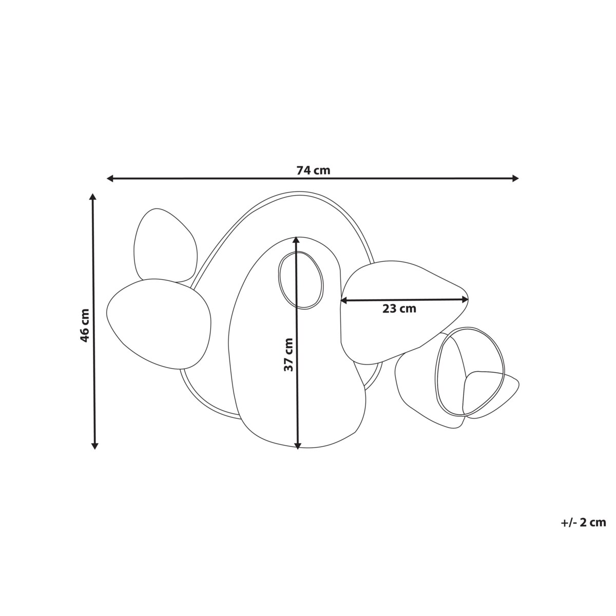 Dekoracja ścienna CLANE Metal 46 cm Złoty