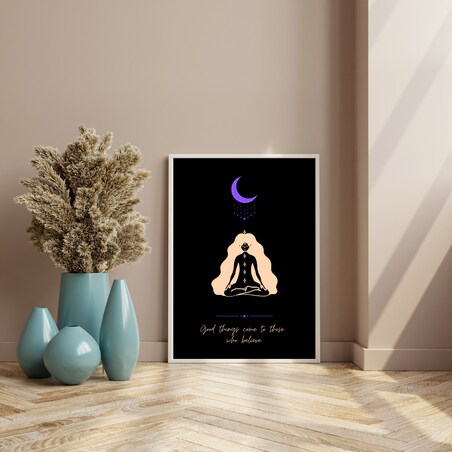 Plakat joga - MANIFESTATION