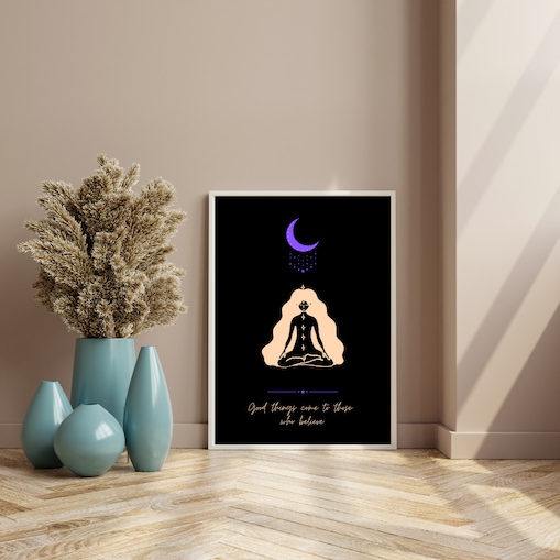 Plakat joga - MANIFESTATION