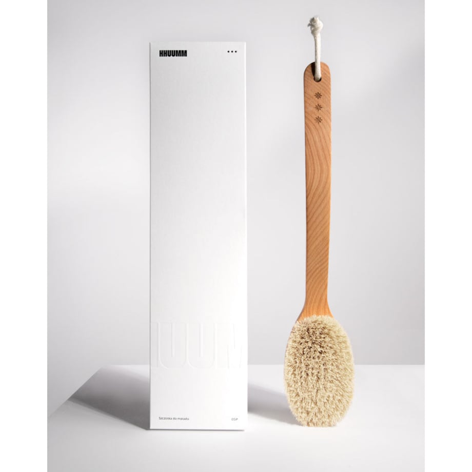 Szczotka do masażu ciała – włókno tampico, wersja gięta, No.6P