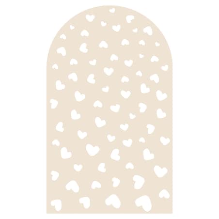 Naklejka na ścianę łuk latte - serca XXL