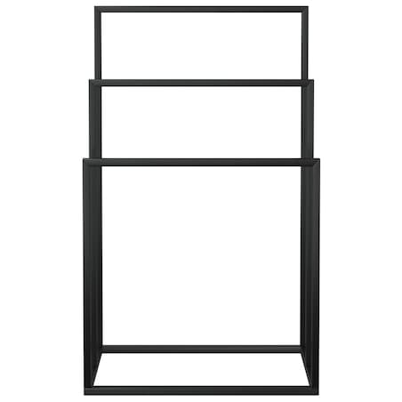 vidaXL Wolnostojący wieszak na ręczniki, czarny, 48x24x79 cm, żelazny