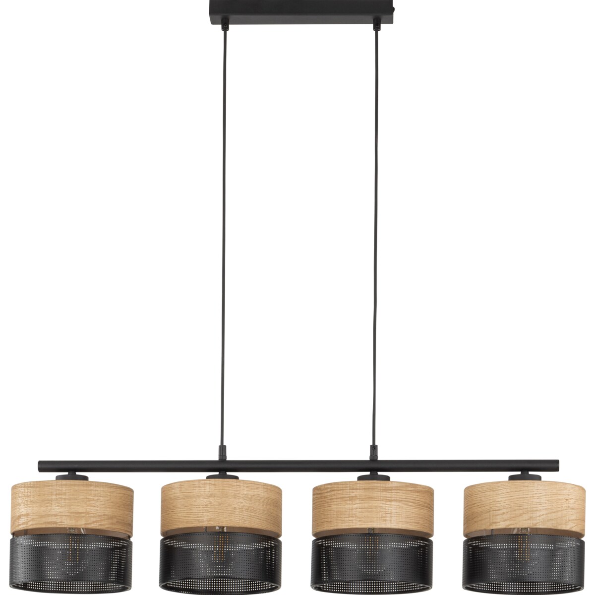 Lampa wisząca TK Lighting NICOL 4802 czarno-beżowa 4xE27 regulowana wysokość nad stół do salonu jadalni kuchni