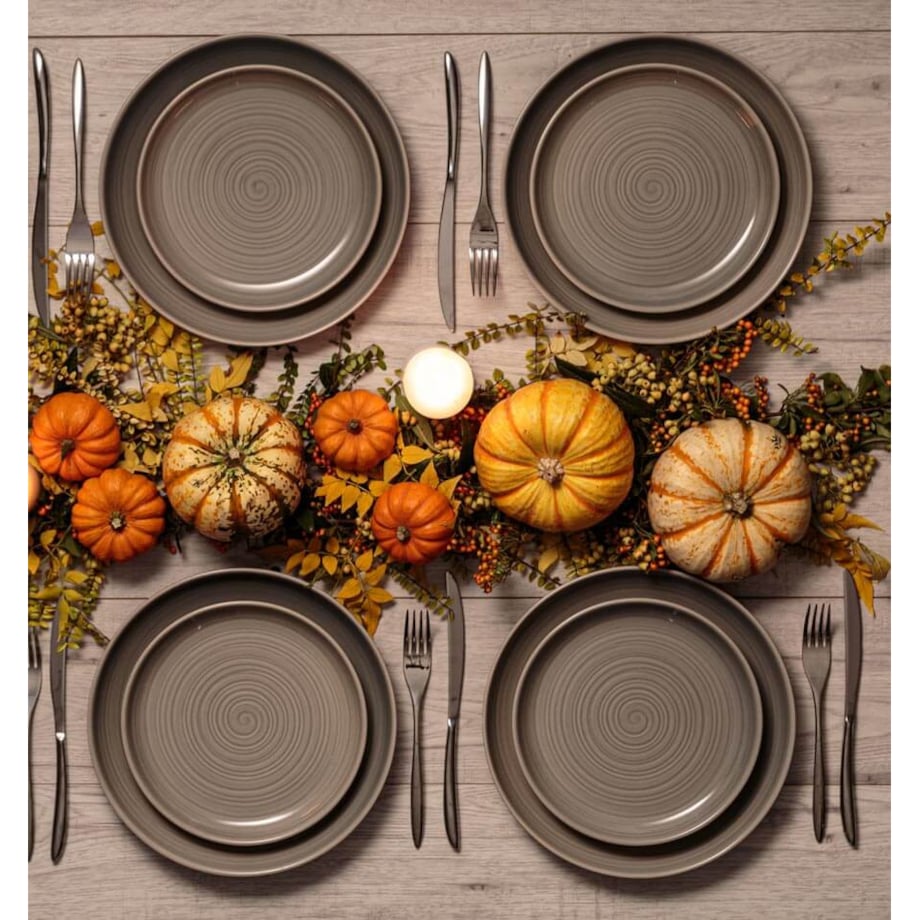 Zestaw obiadowy szary William Mason, 12 el, Mason Cash