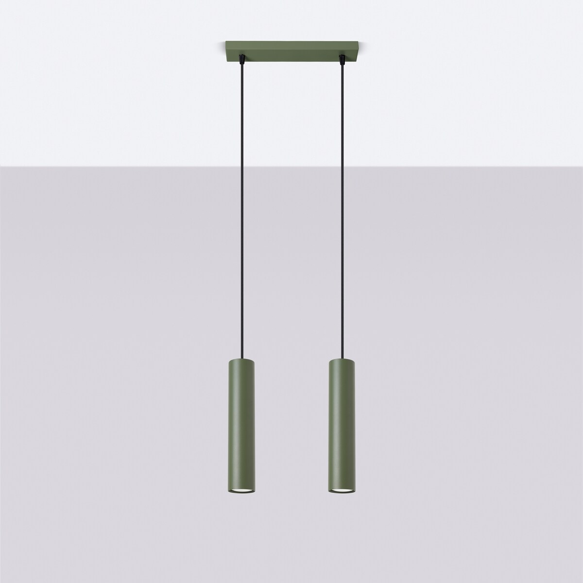 Lampa wisząca LAGOS 2 zielona oliwka