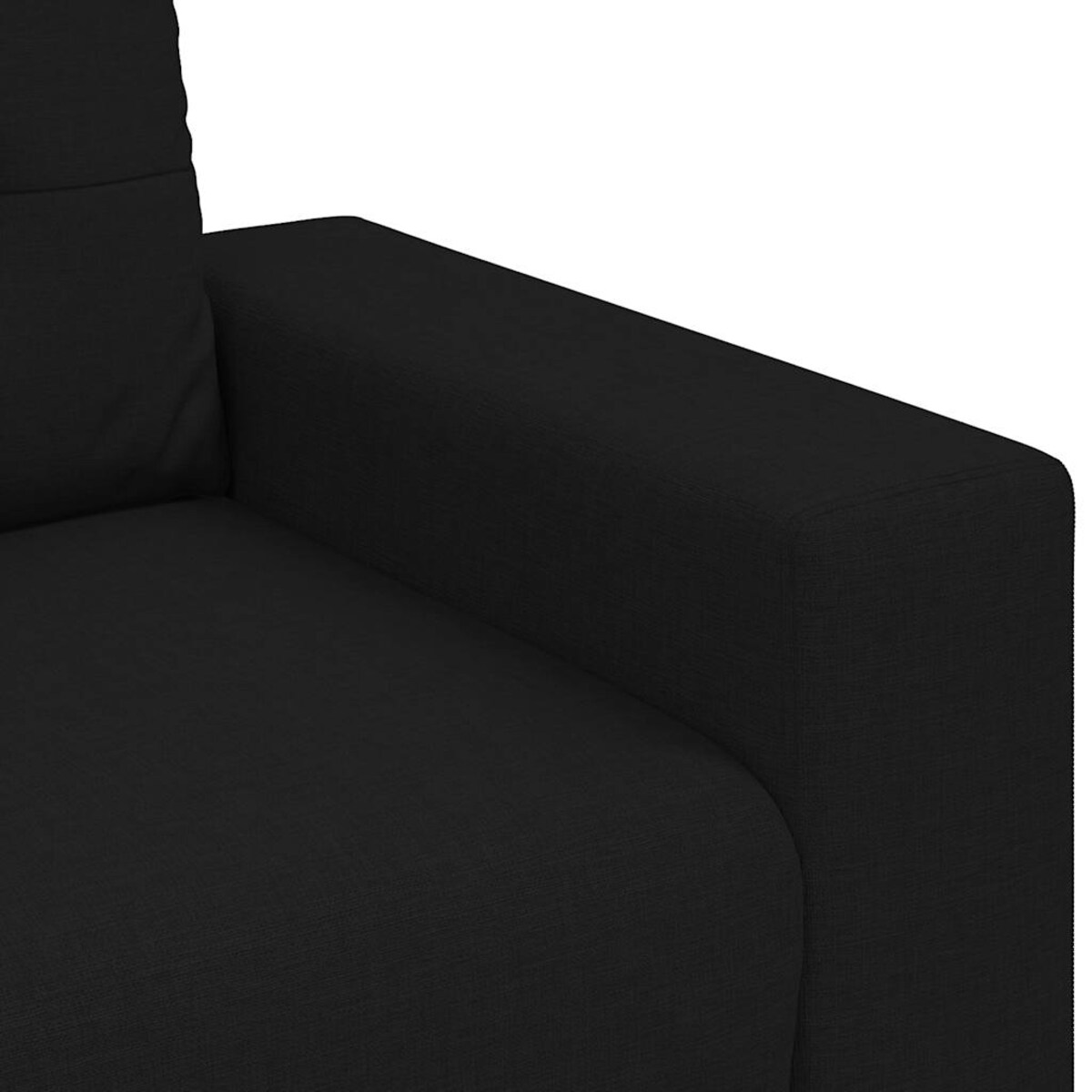 vidaXL Sofa dwuosobowa, czarna, 140 cm, tkanina
