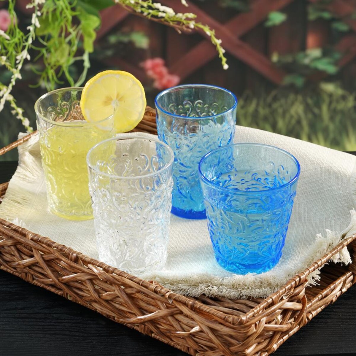 VILLA ITALIA Szklanka niebieska 270 ml 9 cm VERITA