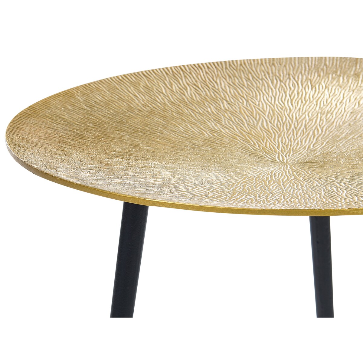 Stolik pomocniczy metalowy czarno-złoty WAIPU