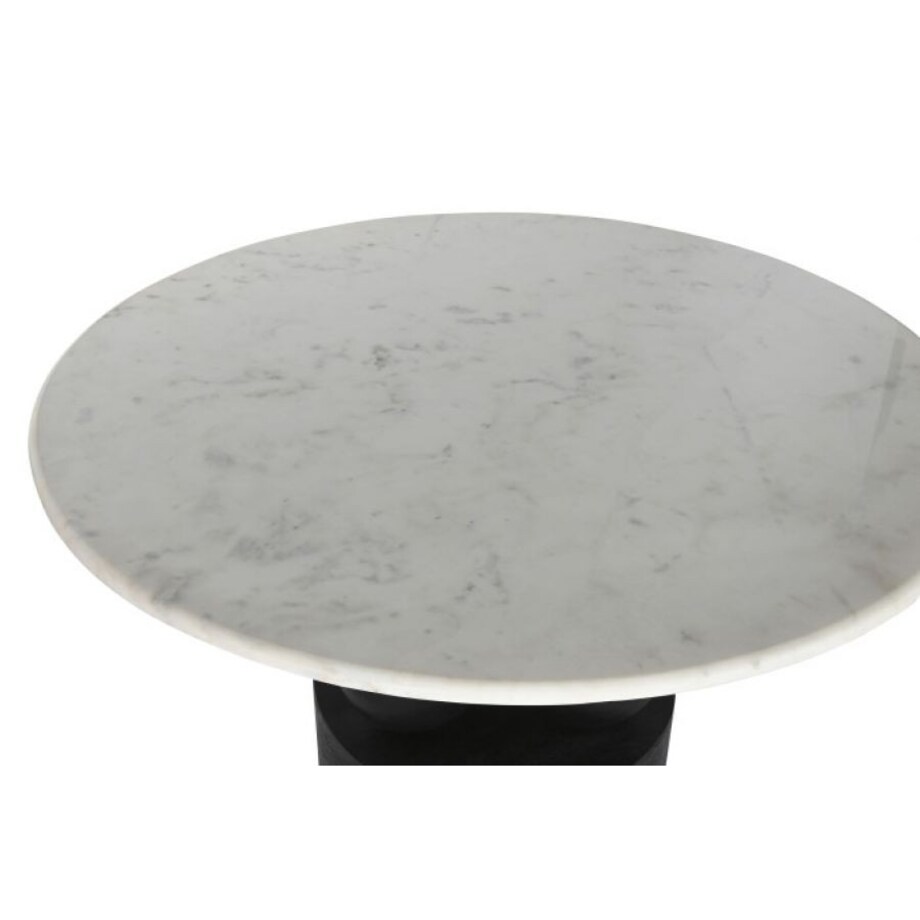 Okrągły stół z białym marmurowym blatem Ø120 cm KALINA
