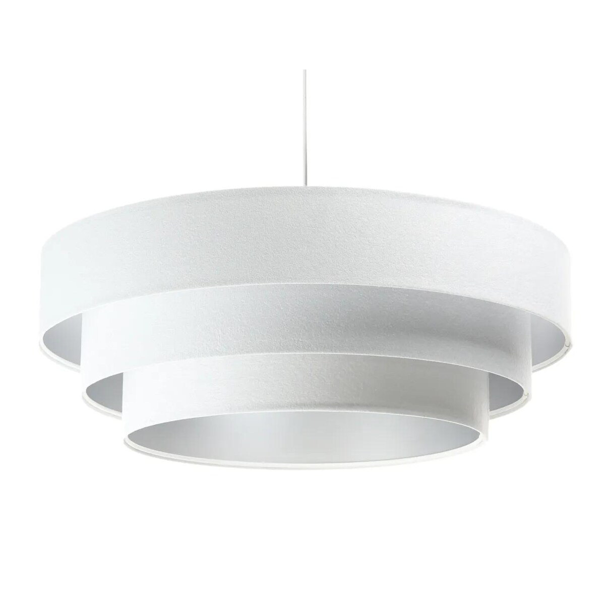 Lampa wisząca TRIO biała/srebrna