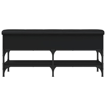 vidaXL Ławka na buty, czarna, 102x32x45 cm, materiał drewnopochodny