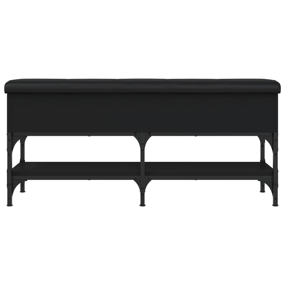 vidaXL Ławka na buty, czarna, 102x32x45 cm, materiał drewnopochodny