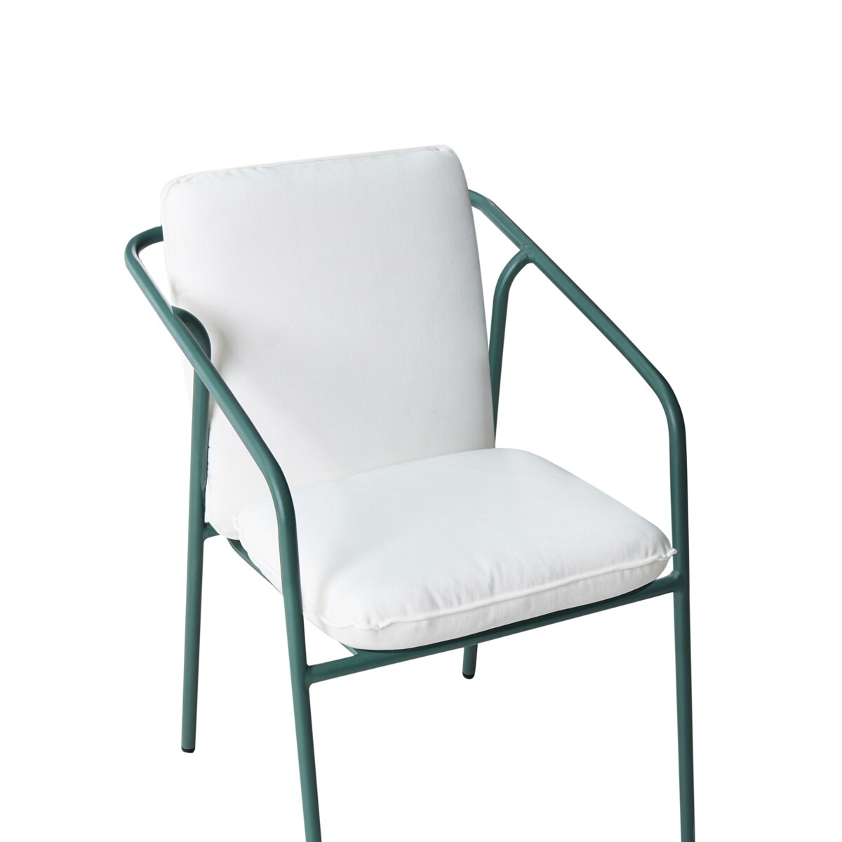 Zestaw 4 krzeseł ogrodowych z poduszkami ASCIANO Metal Zielony