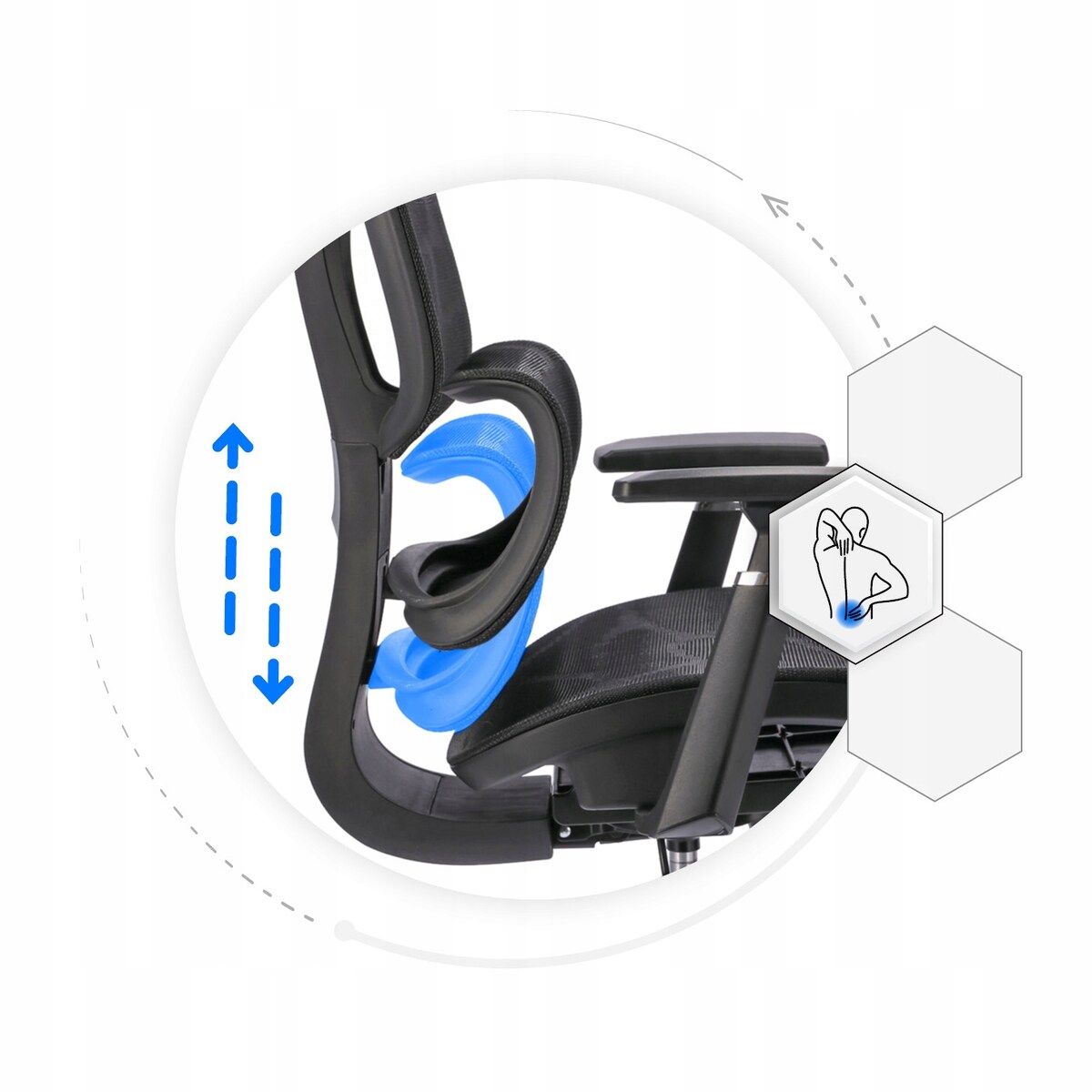 Fotel biurowy ergonomiczny NEOVA czarny