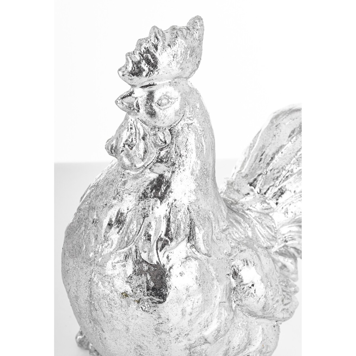 Dekoracja - siedzący złoty królik 23,5x14x8,5 cm medium