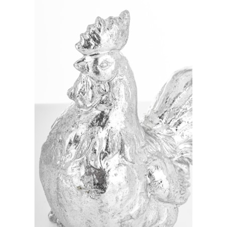 Dekoracja - siedzący złoty królik 23,5x14x8,5 cm medium