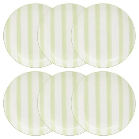 Komplet 6 talerzy deserowych, miętowych, Charlie, 19 cm