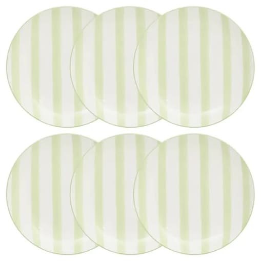 Komplet 6 talerzy deserowych, miętowych, Charlie, 19 cm