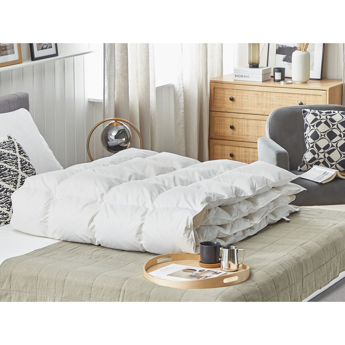 Kołdra puchowa bardzo ciepła 240 x 220 cm HARAMOSH