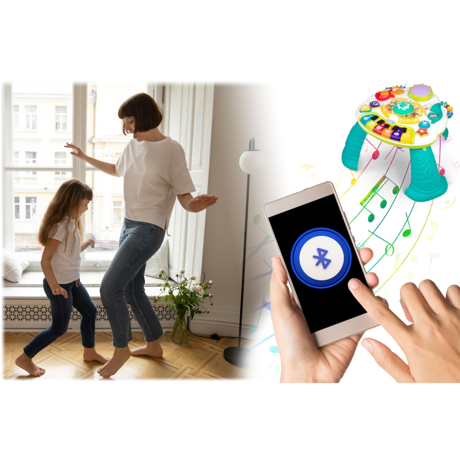 Stolik edukacyjny interaktywny 2w1 bluetooth muzyka Ricokids