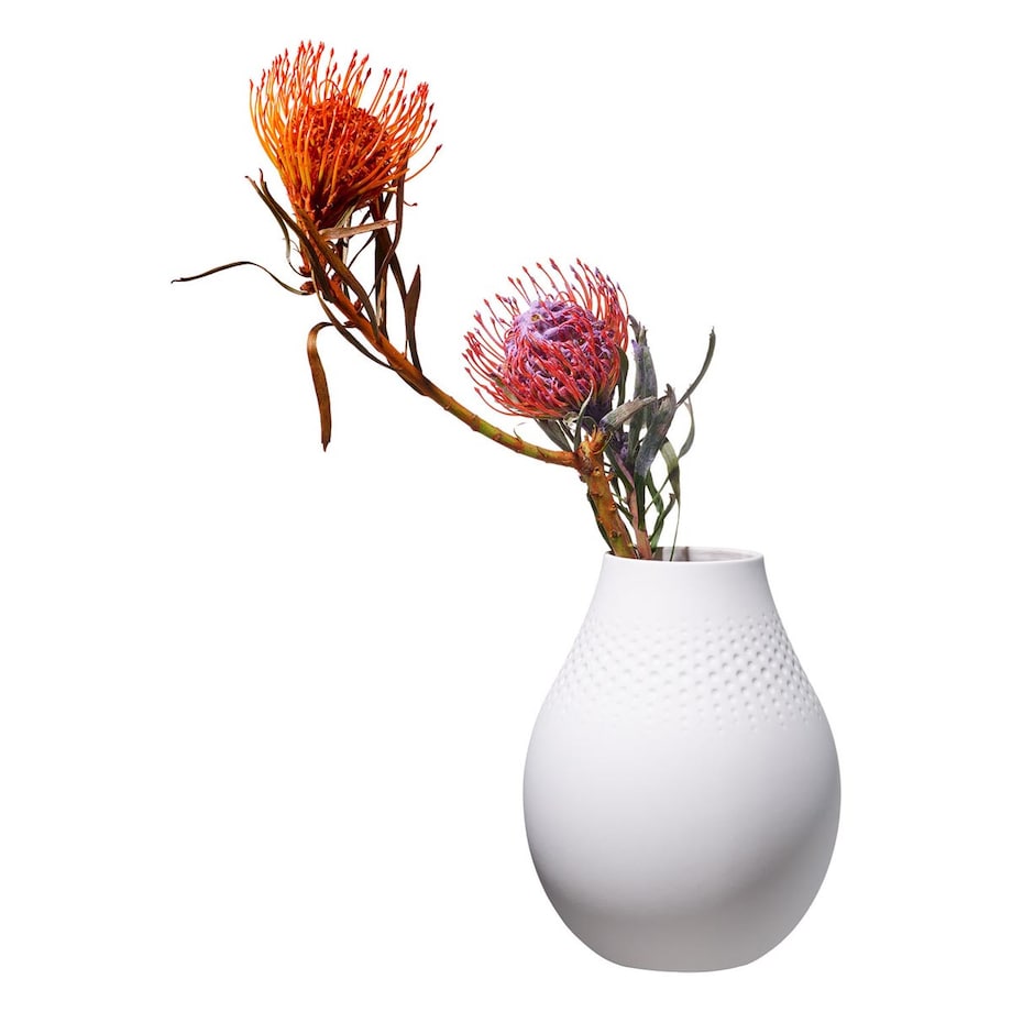 Wysoki wazon Perle Collier biały Manufacture, 2300 ml, Villeroy & Boch