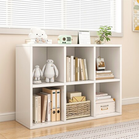 Regał otwarty komoda kostka 2x3 pojemny biały na książki biurowy nowoczesny