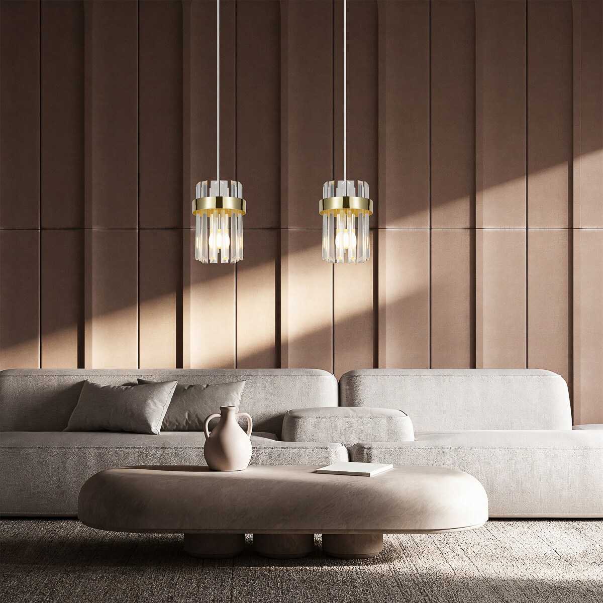 Lampa sufitowa wisząca Light Prestige Vetro złoty 2 x E14 1 szt.