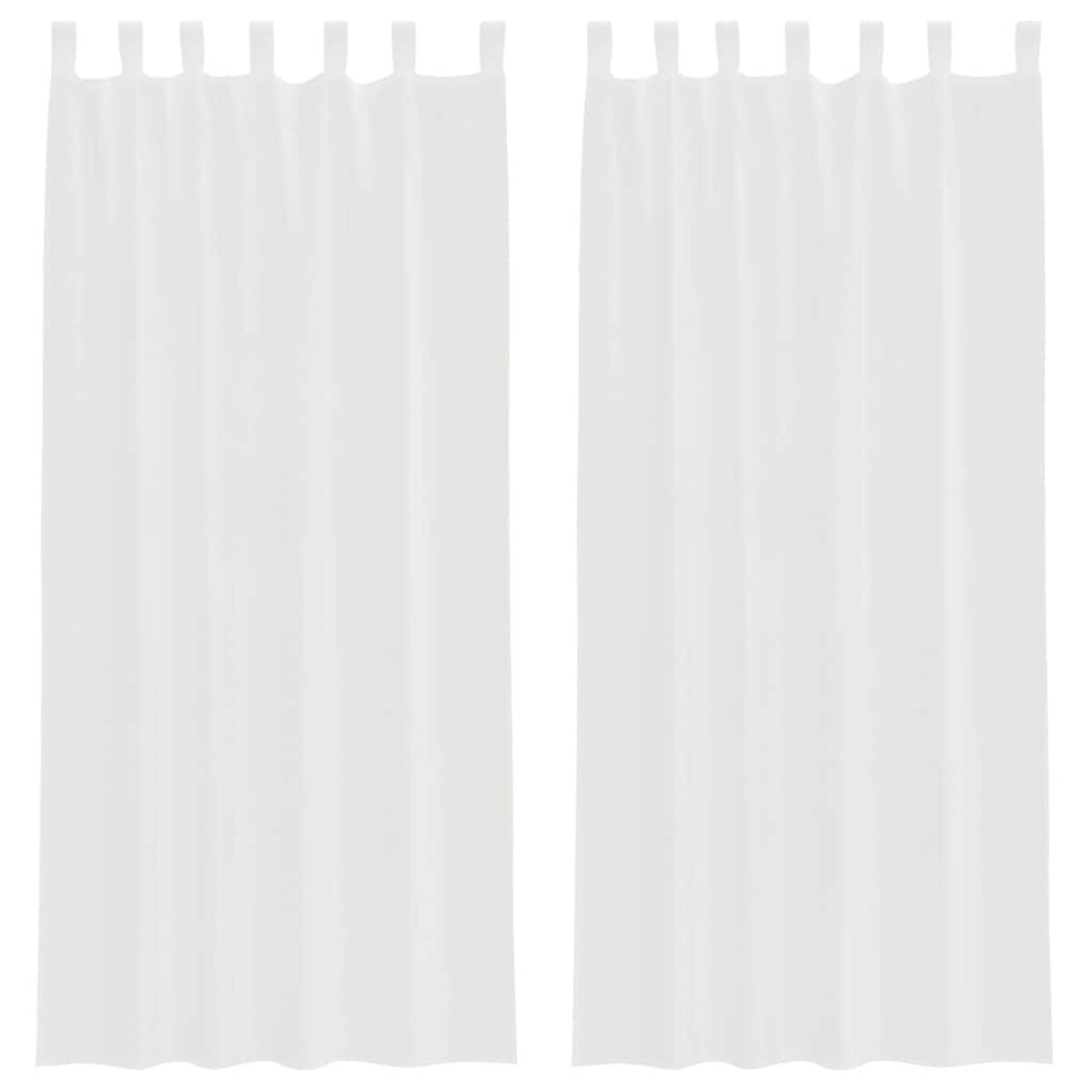 vidaXL Zasłony woalowe z pętelkami 2 szt. Białe 140x245 cm