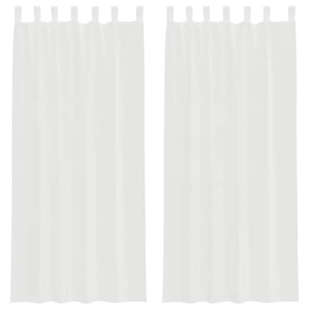 vidaXL Zasłony woalowe z pętelkami 2 szt. Białe 140x245 cm