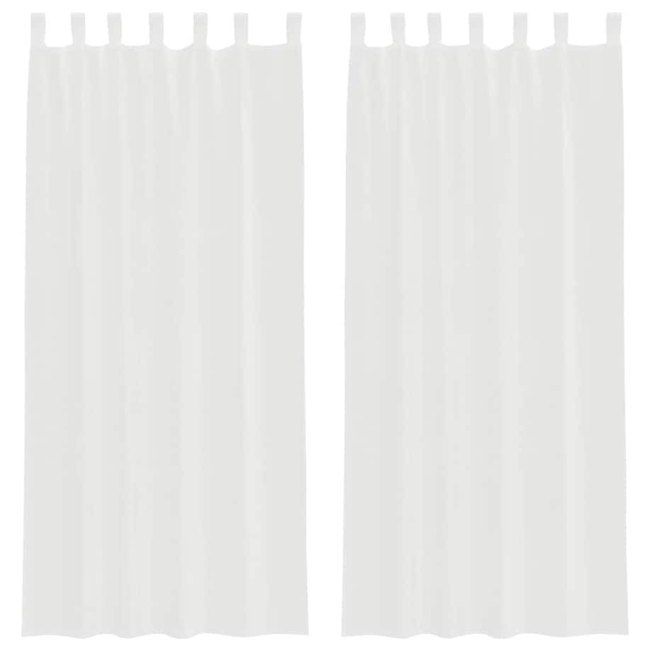 vidaXL Zasłony woalowe z pętelkami 2 szt. Białe 140x245 cm