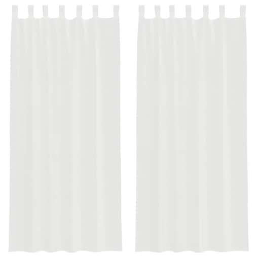 vidaXL Zasłony woalowe z pętelkami 2 szt. Białe 140x245 cm