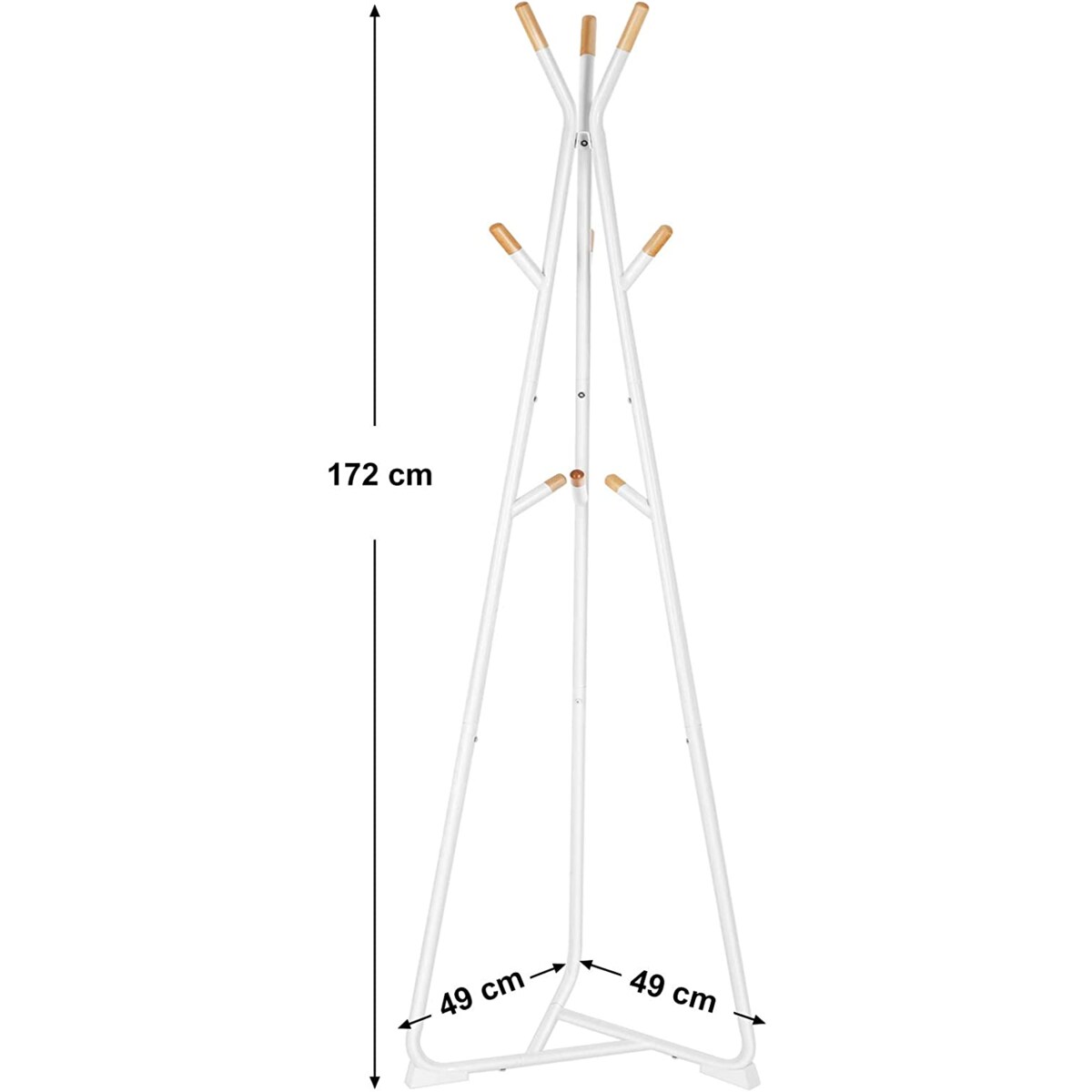 Wieszak Stojący Podłogowy do Przedpokoju, Korytarza Biały