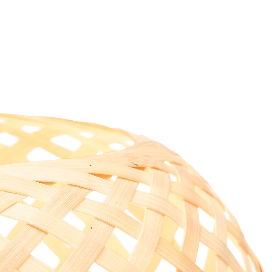 Lampa bambusowa pleciona OVAL stołowa, 20 x 23 cm