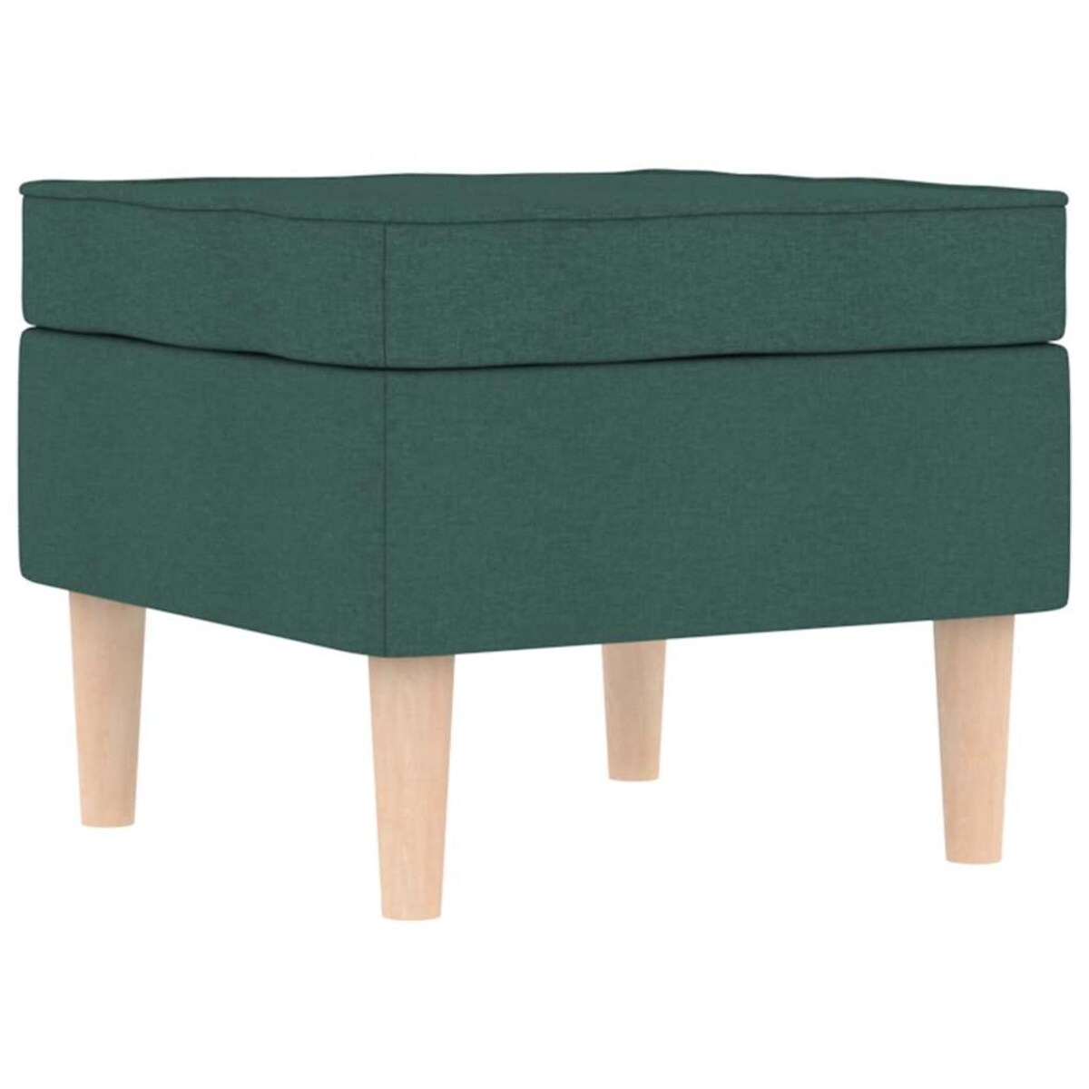 vidaXL Fotel z podnóżkiem, ciemnozielony, tapicerowany tkaniną