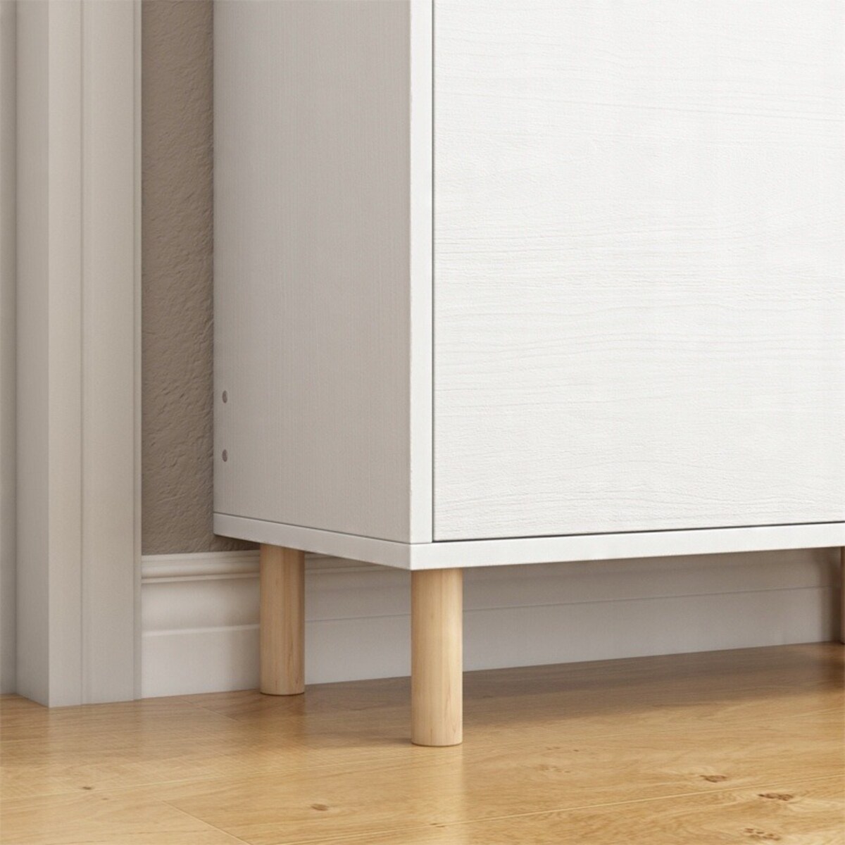 Szafka na buty biała schowek z lustrem loft stojący regał przedpokój 55cm